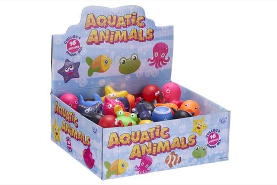 PU VINYL AQUATIC ANIMALS 16 ASST