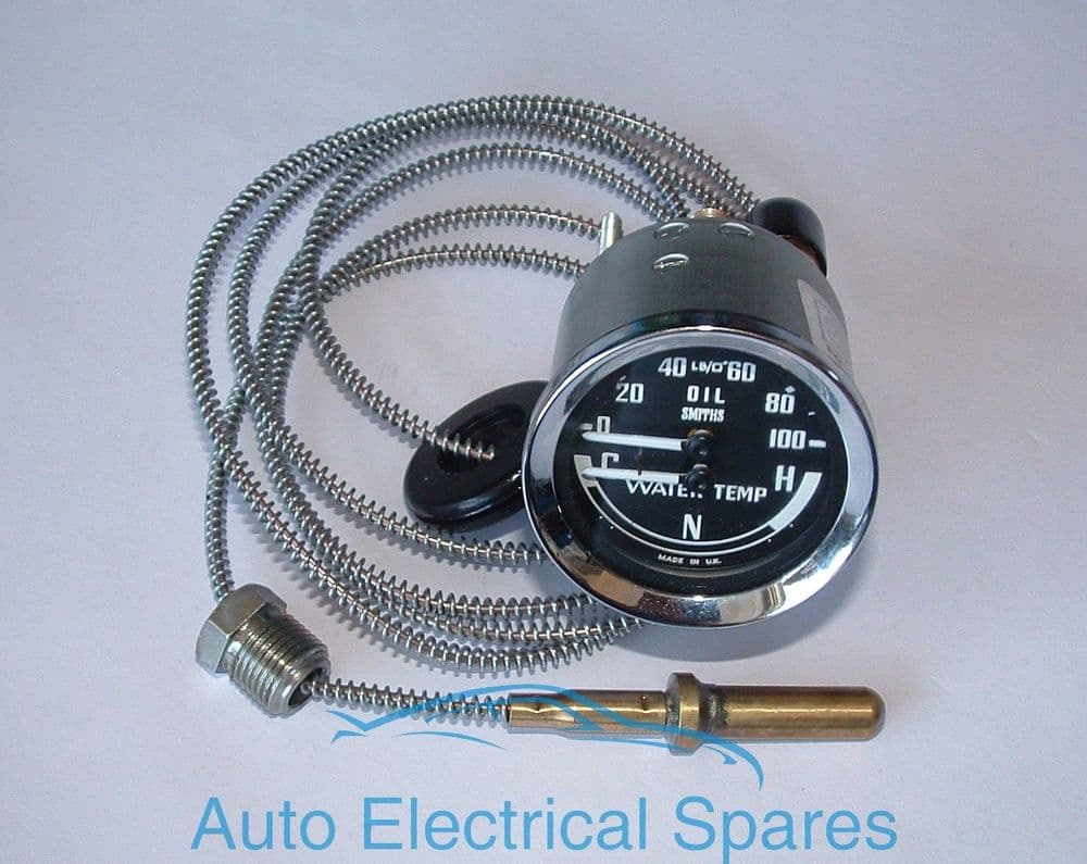 SMITHS mechanical dual oil pressure & water gauge BHA4900