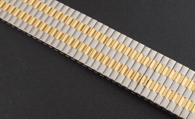 18 mm pinch elasticated bi metal effect gents strap