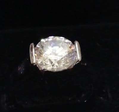 2ct cz 925 silver floating stone