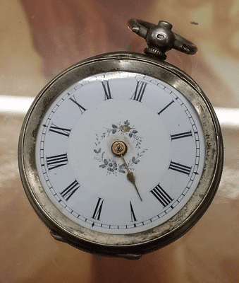 800 Silver ladies pocket watch for project