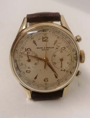 Baume & Mercier 18kt gold cased ChronographLanderon Cal 148 runs beautifully