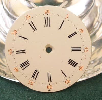 Beautiful Porcelain Red five minute counter Dial 36.4 mm