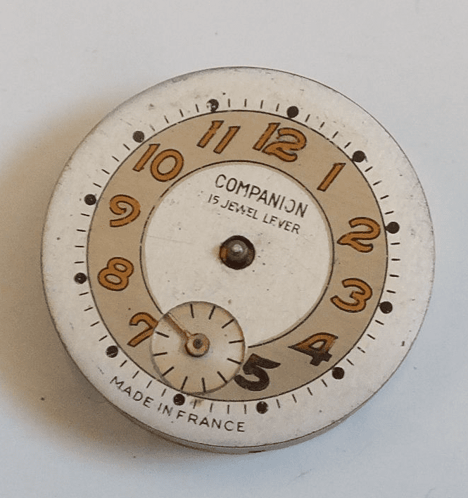 Companion 17 Jewel Movement made in France with dial for parts