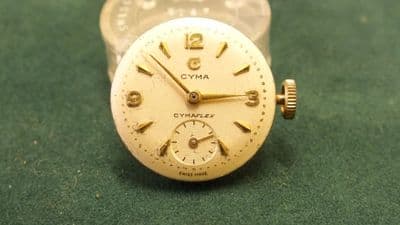 CYMA CAL: R424 Dial hands and Crown Not Running For parts only