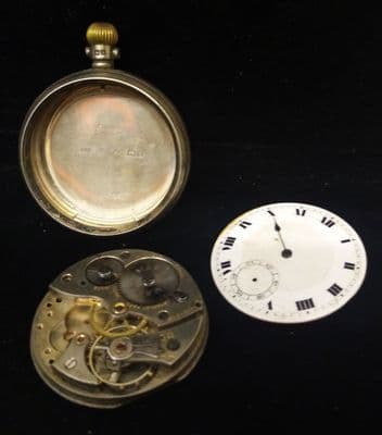 Denison ALD silver pocket watch case with Marvin movement