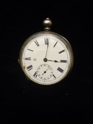 Fine silver pocket watch for project  49mm case