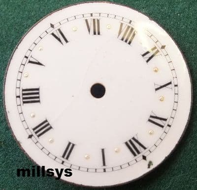 Gold Dot Porcelain Dial pocket or wrist watch size 29.4 MM