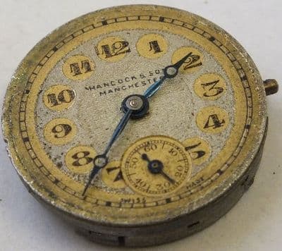 Hancock & Sons Manchester Beautiful vintage movement with Dial