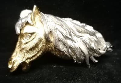 Horse head costume jewelery brooch