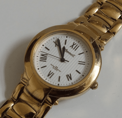 Ingersoll Heritage Mens Watch IE0003 FJ 50M Stainless Steel gold finish