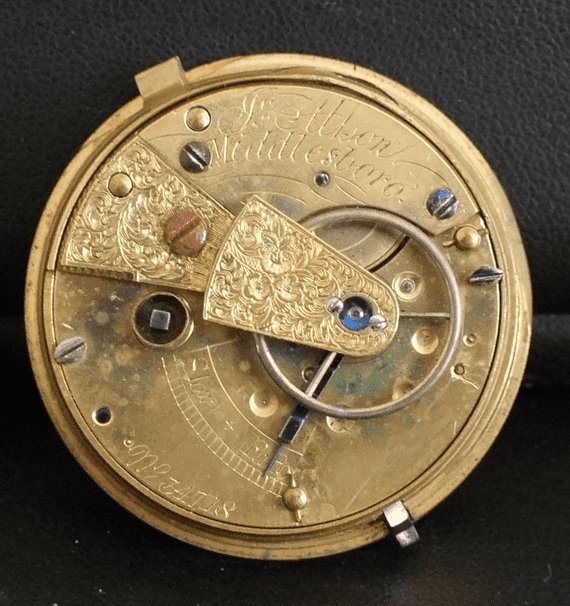 J C ettlson Middlesboro Fusee Pocket watch movement