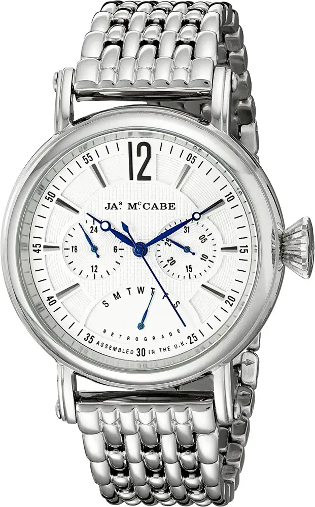James McCabe Men s JM 1017 22 Lurgan Analog Display Japanese Quartz crome Watch