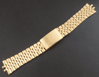 Jubilee style deployment strap gold effect finish