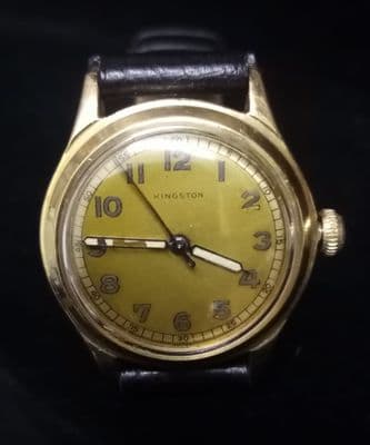 Kingston Watch Co manual Winding 10k gold