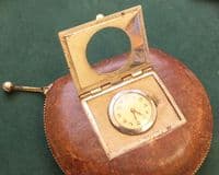 Ladies Compact Leather Zip cased Watch RARE and beautiful