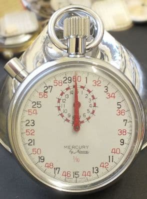 Mercury By Minerva Stop Watch running working LWO CAL RC 191 Movement