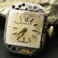 MOVADO CAL:0312 17 Jewel Movement Dial Hands and Crown for Project or parts