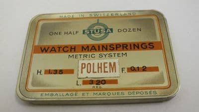 Omega 19,4 7.5mm Mainsprings 1.10 x 0.09 Stusa selling as singles