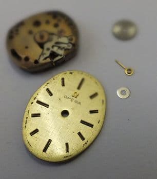 OMEGA CAL:485 Movement Oval dial for parts