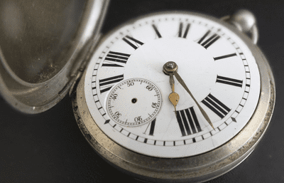 Pocket Watch open face Steel Case Running for project