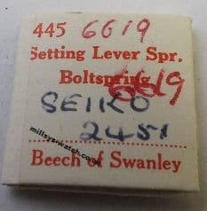 Seiko 2451 Setting Lever SPR Boltspring for 6619