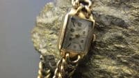 SELZA Gold plated cased ladies dress watch unusual strap for project