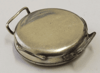 Silver, porcelain and clear stoned Solid silver vintage case
