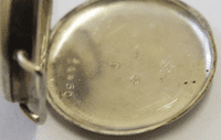Silver, porcelain and clear stoned Solid silver vintage case
