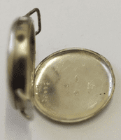Silver, porcelain and clear stoned Solid silver vintage case