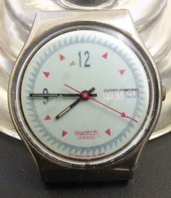 Swatch Day Date 8129 AG 1990 ETA movement watch for parts or Project