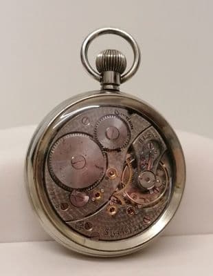Swiss Museum cased steel pocket watch