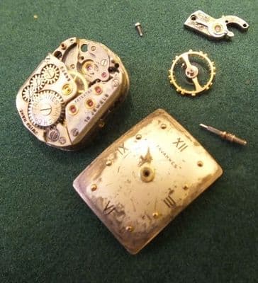 TAVANNES Watch Co 24978 Movement in parts with L & Co made Dial