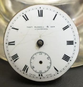 Thomas Russell & Son Liverpool Swiss made watch movement with Dial