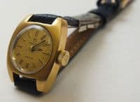 TISSOT ladies Seastar gold plated case runs but needs repair for Project