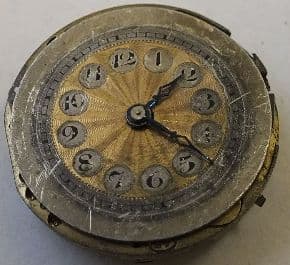 Unbranded 23.7mm Movement gents or ladies with dial and fingers for project or parts