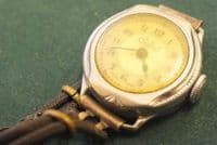 Vintage CARBEL Hinged nickle chrome cased ladies watch great project or for part