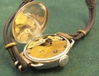 Vintage CARBEL Hinged nickle chrome cased ladies watch great project or for part