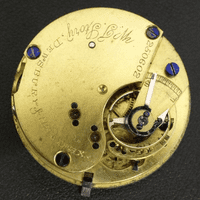 W J Story English Lever No:250602 movement with dial