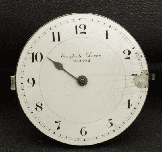 W J Story English Lever No:250602 movement with dial
