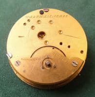 Waltham Mass 1888 Movement with dial none running for parts