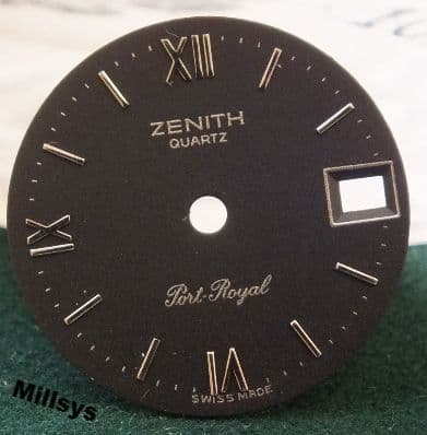 ZENITH Quartz Port Royal Date ladies Navy dial perfect condition