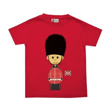 BR7008 Red Soldier Plush Bearskin Hat T-Shirt
