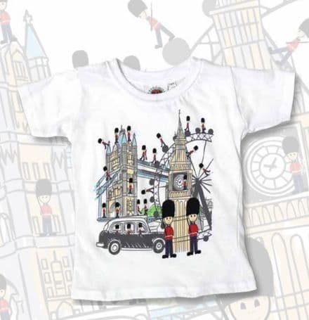 BR7035 White GB London Soldier T-Shirt