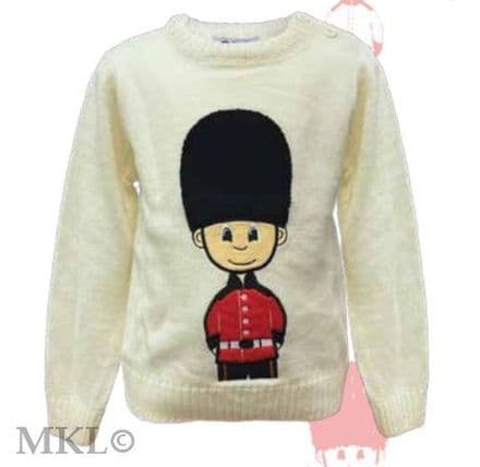 BR7049 Cream Guardsman Jumper Plush Bearskin Hat