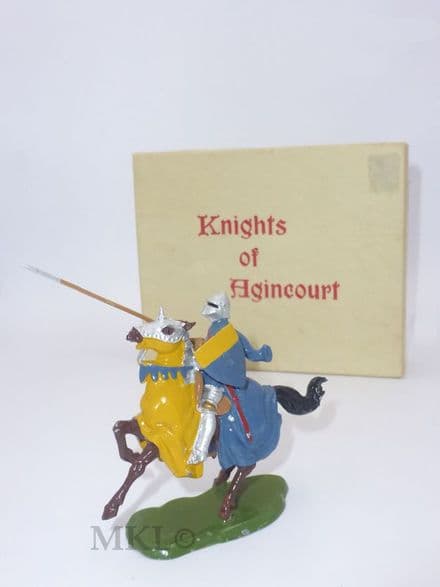 Britains 9496 - Knight with Lance on Rearing Horse, Knights of Agincourt 1962-66