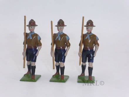 Britains Scouts in Pale Blue Neckerchiefs (Our Set K)