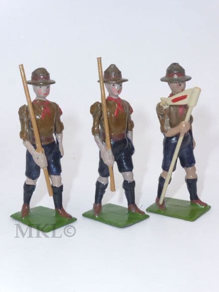 Britains Scouts in Red Neckerchiefs (Our Set L)