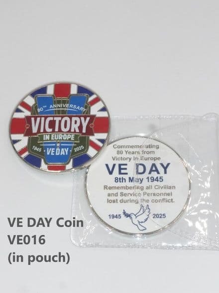 Coin - Celebrating VE DAY, 80 Years, 8th May 2025 IN POUCH (VE016)