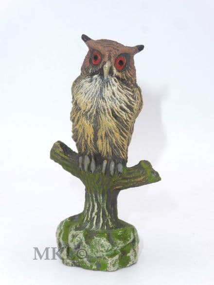 Elastolin - Owl on Perch (Vintage Composite Model)